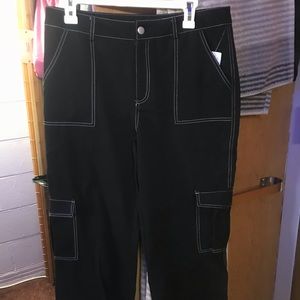 Black carpenter cargo pants